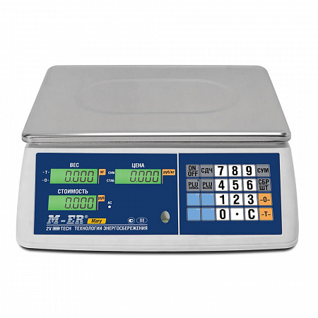 Весы торговые настольные MERTECH M-ER 223 AC "Mary" LCD